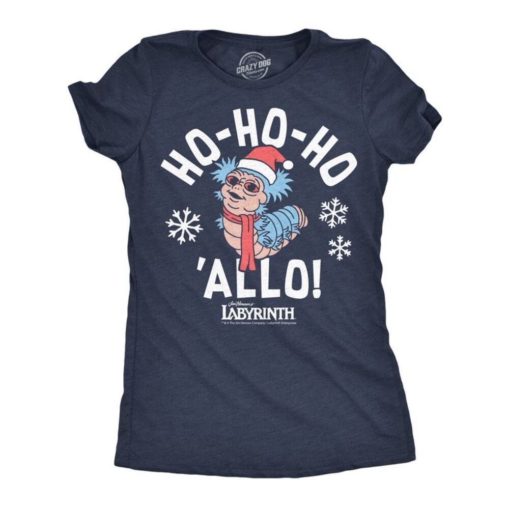 Womens Funny T Shirts Ho Ho Ho Allo Jim Henson's Labyrinth Tee